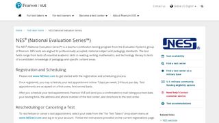 
                            2. National Evaluation Series (NES) :: Pearson VUE