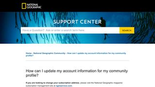 
                            8. National Geographic | How can I update my account ...