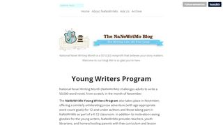 
                            5. National Novel Writing Month - blog.nanowrimo.org