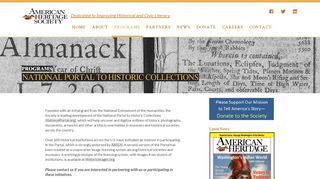 
                            6. National Portal to Historic Collections | American Heritage Society