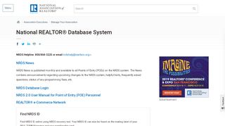 
                            2. National REALTOR® Database System | www.nar.realtor