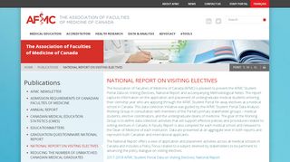 
                            2. National Report on Visiting Electives | The Association of Faculties of ...