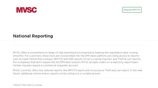 
                            4. National Reporting - MVSC