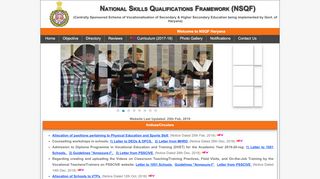 
                            6. National Skills Qualifications Framework (NSQF) - Haryana