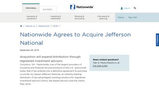 
                            7. Nationwide Agrees to Acquire Jefferson National - Newsroom ...