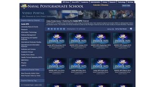 
                            6. Naval Postgraduate School's Video Portal - Inside NPS Channel