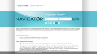 
                            8. navigator.alfa-net.com.pl - Navigator - Panel logowania