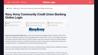 
                            6. Navy Army Community Credit Union Banking Online Login