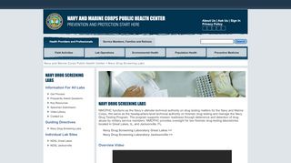 
                            1. Navy Drug Screening Labs - Navy Medicine