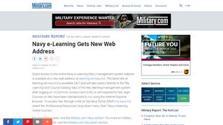 
                            7. Navy e-Learning Gets New Web Address | Military.com