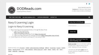 
                            9. Navy E-Learning Login (one click login) | DODReads.com