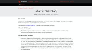 
                            8. NBA 2K League FAQ – 2K Support