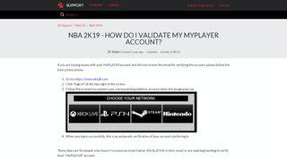 
                            4. NBA 2K19 - How Do I Validate My MyPLAYER Account? – 2K ...