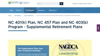 
                            8. NC 401(k) Plan, NC 457 Plan and NC 403(b) Program ...