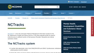 
                            5. NC DHHS: NCTracks