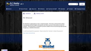 
                            9. NC Wiseowl - G C Hawley Middle - gchm.gcs.k12.nc.us