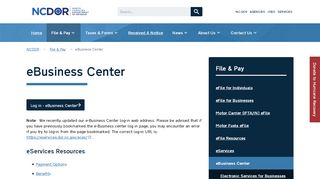 
                            3. NCDOR: eBusiness Center