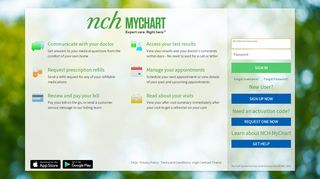 
                            8. NCH MyChart - Login Page