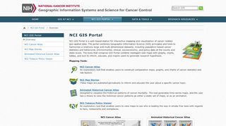 
                            2. NCI GIS Portal - Geographic Information Systems & Science - GIS cancer