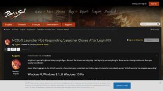 
                            1. NCSoft Launcher Not Responding/Launcher Closes After Login ...