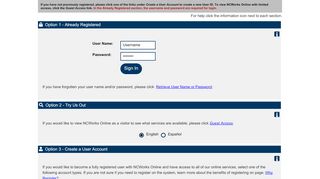 
                            1. NCWorks Online - Login and Registration Options