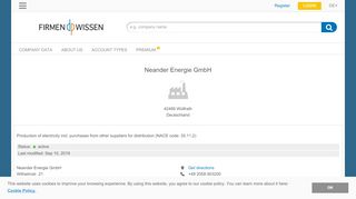 
                            6. Neander Energie GmbH, Wülfrath - Credit Report