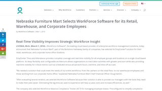 
                            8. Nebraska Furniture Mart Selects WorkForce Software for its Retail ...