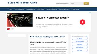 
                            9. Nedbank Bursaries Program 2018 – 2019 - …