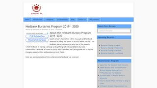 
                            1. Nedbank Bursaries Program 2019 – 2020