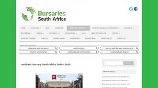
                            5. Nedbank Bursary South Africa 2019 – 2020 - SA Bursaries
