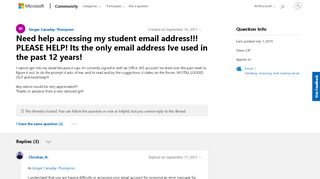 
                            6. Need help accessing my student email address!!! PLEASE - Microsoft ...