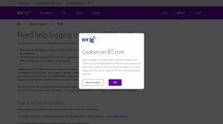 
                            9. Need help logging in to your BT Email? | BT help
