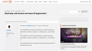 
                            7. Need help with Konami and Game ID Registration ...