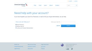 
                            7. Need help with your account? - American Airlines Cargo - Air Freight ...