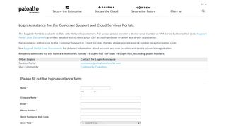 
                            4. Need Login Assistance? - Palo Alto Networks