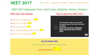 
                            1. NEET 2017 Exam Details