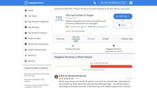 
                            1. Negative Reviews: VDI nachrichten E-Paper - by VDI Verlag ...