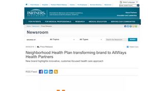 
                            4. Neighborhood Health Plan | AllWays Health Partners | Partners ...