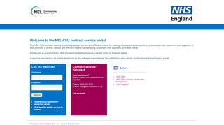 
                            4. NEL CSU contract service portal - bravo - nhs