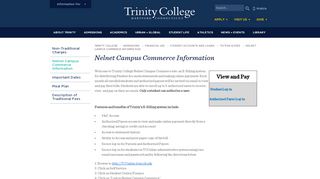 
                            6. Nelnet Campus Commerce Information - trincoll.edu