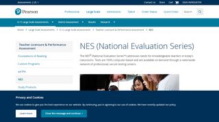 
                            4. NES® (National Evaluation Series) - Pearson Assessments