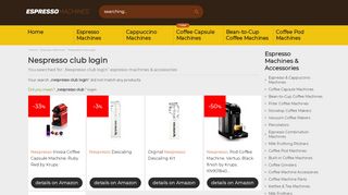 
                            6. Nespresso Club Login | EspressoMachines.org.uk