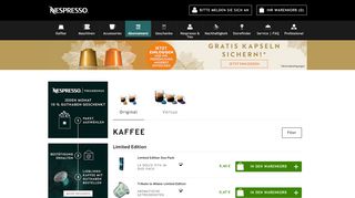 
                            1. Nespresso Kapseln bestellen & kaufen | Kaffeekapseln ...