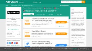 
                            10. Nespresso Promo Code and Coupon September 2019 by AnyCodes