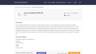 
                            8. net-m privatbank 1891 AG, Banks in Germany (DE) | BankerBay