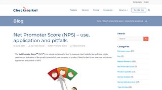 
                            9. Net Promoter Score (NPS) - use, application and pitfalls - CheckMarket