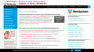 
                            3. NetAachen Kundenservice: Hotline, Login, …