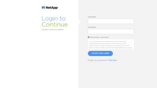 
                            2. NetApp Login Page