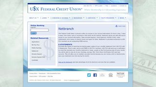 
                            8. Netbranch - eSERVICES | U$X Federal Credit Union