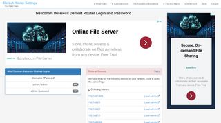 
                            7. Netcomm Wireless Default Router Login and …